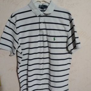 Polo By Ralph Lauren Men's Striped SS Polo Shirt in Size L
